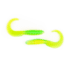 X Zone Swirl Tail Grub 713, Green/Yellow 18/Pack, 33713