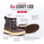 Xtratuf 6in Legacy Lace Boot - Womens, Chocolate, 9, LLW6-900-BRN-090