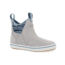 Xtratuf Leather 6 in Ankle Deck Boot - Women's, Gray/ISA Dolphin/Blue Mirage/WavePrint, 7.5, XWAL-1BG-GRY-075
