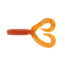 Yamamoto Baits Double 4in Tail Grub, 10 pack, Fire Craw, YAM-15-20-9003