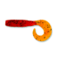 Yamamoto Baits Single Tail Grub 4in, 20pk, Chartreuse with Large Black, 40-20-156