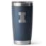 Yeti Rambler 20 oz Water Bottle w/Magslider Lid, Navy/NCAA Illinois, 28100007007
