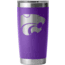 Yeti Rambler 20 oz Water Bottle w/Magslider Lid, Purple/NCAA Kansas State, 28100007029