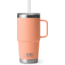Yeti Rambler 25 oz Straw Mug, Lowcountry Peach, 21071505353