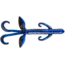 Yum Christie Critter Swim Bait, 8 Pack, 4.5in, Black Blue Shadow, YCR4143