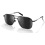 Zeal Optics Pescadero Eco-Friendly Stainless Steel Aviator Polarized Sunglasses, Black/Dark Grey, Medium, 12006