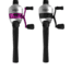 Zebco 33 Spincast Reel and Rod Combos, 2-Pack, 5ft 6in 2-PC Fiberglass Rods w/ EVA Handle, QuickSet Anti-Reverse Reels w/ Bite Alert, 1-Pink, 1-Black, 33NHH.BP4
