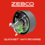 Zebco 33 Pistol Spincast Reel and Rod Combo, 5ft 6in 2-PC Fiberglass Rod w/ EVA Handle, QuickSet Anti-Reverse Reel w/ Bite Alert, Silver, 33562PMA.NS4