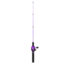 Zebco Dock Demon Spincast Reel and Rod Combo, 30in 1-PC Fiberglass Pole w/ EVA Handle, QuickSet Anti-Reverse Reel, Pre-Spooled w/ 6lb Zebco Line, Purple, DOCKPRSC301M.FB6
