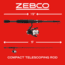Zebco 33 Micro Spinning Reel and Telescopic Rod Combo, Extendable 19in to 5ft Telescopic Pole w/ ComfortGrip Rod Handle, QuickSet Anti-Reverse Reel, Silver/Black, 33MS505ULTELA.FB4