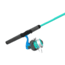 Zebco Spyn 40 Salt Fisher Spinning Reel and Rod Combo, 6ft 6in 2-PC Telescopic Rod, Med-Heavy, Mod-Fast, SZ 40 Reel, 7-PC Strike King Tackle Kit, Blue/Green, SPYN40SK662MH.FB4