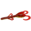 Zoom Baby Brush Hog Creature Bait, 12 Pack, 4in, Green Pumpkin Tomato, 042338X