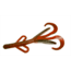 Zoom Baby Brush Hog Creature Bait, 12 Pack, 4in, Motoroil Red, 042273X