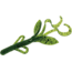 Zoom Baby Brush Hog Creature Bait, 12 Pack, 4in, Watermelon Green, 042240X