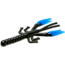 Zoom Lil Critter Craw, 12 Pack, 3in, Black/Blue Claw, 14128