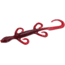 Zoom Mini Lizard, 15 Pack, 4in, Cranberry, 005431X