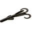 Zoom Tiny Brush Hog Mini Creature Bait, 15 Pack, 3in, Black Red Glitter, 055001X