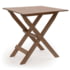 Barebones Ridgeline Wood Folding Table, 22in x 22in x 23in, Stained Birch Plywood, 11lb, CKW-585