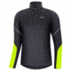 GOREWEAR Mens M Mid Long Sleeve Zip Running Shirt in Black/Neon Yellow Small Slim fit 83EAA6CA, 100530-9908-M