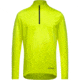 GOREWEAR Everyday Mid 1/4 Zip Mens in Neon Yellow XL Regular fit Moisture Wicking BAB72606, 101093-0800-XXL