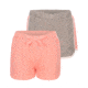 Body Glove Girls Solid and Side-Stripe Shorts Set 7-12 - Coral &amp; Grey 2D52961C, 10, Coral &amp; Grey, 8385BGS31-C-10