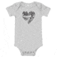 Milk X Whiskey Mountain Heart - Onesie CBD5CEC4, Dark Grey Heather, 3-6m, 91590609450