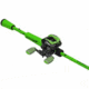 Rapala Modus RP2 HM Baitcast Combo, 7.3:1 Gear Ratio, Right Hand Retrieve, Radioactive Pickle, 7ft3in, RPCMOD73MH-RH