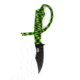 Montana Knife Company Nock On Triumph SL Fixed Blade Knives, 3.375 inch, 52100 Ball Bearing Steel, Fixed Blade, USA Paracord Handle, Green/Black, 7.5 inch, MKC-000378