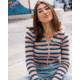 Body Glove Striped Ribbed Long-Sleeve Shirt - Navy 1F293AF4, L, NVY, JT25577B1828A-NVY-L