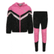 Body Glove Girls Two-Piece Track Suit - Pink / Black 595B3F1C, 12, Pink/Black, 8397BGF31-B-Pink-Black-12