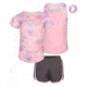 Body Glove Girls Three-Piece Foil Logo Tie-Dye Set 4-6X - Blue &amp; Pink 9623CCCF, 6, Blue &amp; Pink, 8301BGS31-B-6