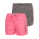 Body Glove Girls Solid and Side-Stripe Shorts Set 7-12 - Pink &amp; Dark Grey 12D689BB, 8, Pink &amp; Dark Grey, 8385BGS31-B-8