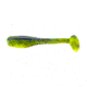 Big Bite Baits Swimming Crappie Minnr Soft Baits, 10 per Pack, Junebug/Chartreuse, 2 inch, 2SWMNR