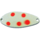Acme Little Cleo Spoon, 1 7/8in, Sinking, 1/3oz, Glow Fluorescent Fire Dots, C100GL/GLFD