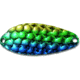 Acme Little Cleo Spoon, 1 7/8in, Sinking, 1/3oz, Hammered Blue&amp;Green&amp;Gold, C100/HBGG