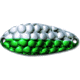 Acme Little Cleo Spoon, 1 7/8in, Sinking, 1/3oz, Hammered Nickel &amp; Green, C100/HNG