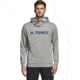 Adidas Terrex Logo Hoodie - Men's, Medium Grey Heather, Extra Large, CY8706-XL