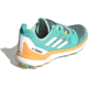 Adidas Terrex Agravic Shoes - Womens, Acid Mint/Crystal White/Hazy Orange, 9, FX6977-300-9