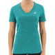 Adidas Terrex Ultimate Short Sleeve V-Neck - Women's-EQT Green/Matte Silver-Medium
