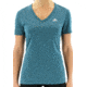Adidas Terrex Ultimate Short Sleeve V-Neck - Women's-Tech Green/Matte Silver-X-Small