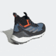 Adidas Terrex Free Hiker GORE-TEX Hiking Shoes 2.0 - Mens, Wonder Steel/Grey Three/Impact Orange, 11US, HQ8382-11
