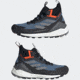 Adidas Terrex Free Hiker GORE-TEX Hiking Shoes 2.0 - Mens, Wonder Steel/Grey Three/Impact Orange, 11US, HQ8382-11