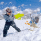 Airhead Sportsstuff Snowball Fun Kit - Maker, Launcher, Slingshot, Cannon, Green/Orange, AHST-007