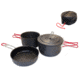 Alpine Mountain Gear Hard-Anodized Camping Cook Set, 5 pcs, Black, AMGCKSET/M