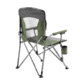 Alpine Mountain Gear Hard Arm Chair, 600 D Polyester / Mesh, Green, AMG-HAC/GRN