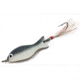 Als Goldfish Saltwater Series Goldfish with 3/0 Single Hook and Hackle Feather 2-3/4in, Black Pearl, 1-1/4oz, G500-SBP