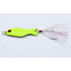 Als Goldfish Saltwater Series Goldfish with 3/0 Single Hook and Hackle Feather 2-3/4in, Chartreuse, 1/2oz, G300-SCH