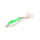 Als Goldfish Saltwater Series Goldfish with 3/0 Single Hook and Hackle Feather 2-3/4in, Chartreuse Pearl, 1-1/4oz, G500-SCHP