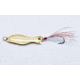 Als Goldfish Saltwater Series Goldfish with 3/0 Single Hook and Hackle Feather 2-3/4in, Gold, 1/2oz, G300-SG