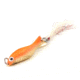 Als Goldfish Saltwater Series Goldfish with 3/0 Single Hook and Hackle Feather 2-3/4in, Gold Flame Orange, 3/4oz, G400-SGO